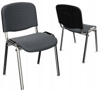 KRZESŁO KONFERENCYJNE TAPICEROWANE ISO CR C. SZARE