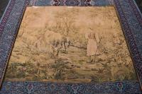DUŻY STARY PIĘKNY SYGNOWANY GOBELIN 1,37/1,65m