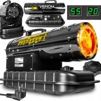 PROFESJONALNA NAGRZEWNICA OLEJOWA 20kW VENOM SPALINOWA DMUCHAWA WYŚWIETLACZ