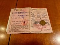 Kolekcjonerski dowód rejestracyjny Warszawa 224 1969r