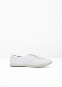 1Y0A10 BONPRIX TENISÓWKI ECRU WIĄZANE NISKIE