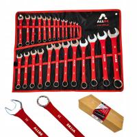 Klucze płasko oczkowe 6-36 mm płachta płachcie zestaw kluczy z gumą 25 szt.