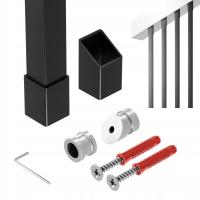 Balustrada na schody skośna 32 st Harfa 25 x 25 mm czarny 295 cm Paxo