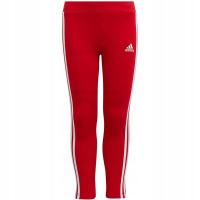 Adidas legginsy dziecięce długie klasyczne bawełna czerwony (111 cm)