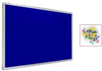 Tablica tekstylna 120x90 NIEBIESKA rama aluminiowa