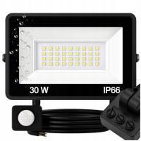 Halogen LED 30W Lampa Naświetlacz z Czujnikiem Ruchu Zmierzchu Zewnętrzny