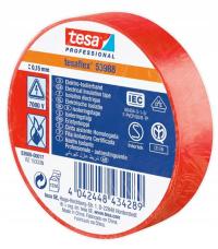 Taśma izolacyjna PVC 15mm x 10m Czerwona TESA 53988