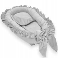 KOELL Kokon niemowlęcy z Velvet w stylu GLAM Szary