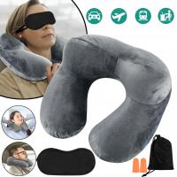 DMUCHANA PODUSZKA PODRÓŻNA DO SAMOLOTÓW POCIĄGÓW I SAMOCHODÓW WSPARCIE SZYI