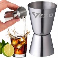 VEZO MIARKA BARMAŃSKA ALKOHOLU DRINKÓW KOKTAJLI JIGGER 25/50 ML DWUSTRONNA