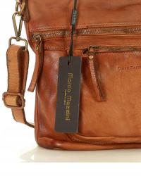 Duża listonoszka miejska SKÓRZANA Marco Mazzini camel