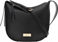 TOREBKA DUŻA Czarna Listonoszka MONNARI LOGO Klasyczna Torba Damska