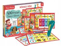 MÓWIĄCE PIÓRO LITERY I SŁOWA 500 PYTAŃ 60 ZADAŃ dla dzieci +5 lat