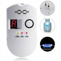 Czujnik Gazu Ziemnego Metanu LPG Propan Butan Miernik Alarm Detektor Biały