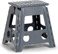 Składany stołek, plastikowy, szary, 38,5 x 31,5,używany!