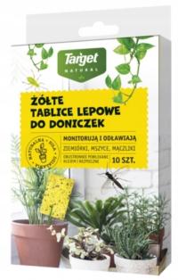 ЖЕЛТЫЕ ЛИПКИЕ БЛЯШКИ 10 ШТ. ДЛЯ БЕЛОКРЫЛКИ ЗЕМЛЯНОЙ ТЛИ LEP TARGET