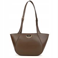 MONNARI Klasyczna Torebka Damska Na Ramię Czekoladowa Shopper Brązowa
