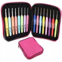 Набор крючков для вязания крючком с эргономичной ручкой, 16 шт.