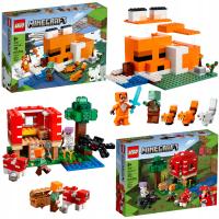 LEGO MINECRAFT Siedlisko lisów 21178+ Dom w grzybie 21179 Maincraft FIGURKI