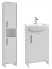 Польша ванная комната шкаф 45 см стоя с раковиной белый пост набор