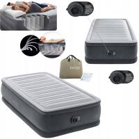 Dmuchany Materac Jednoosobowy Welur Łózko Do Spania z Pompką Wbudowaną