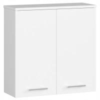 Белый шкаф для ванной комнаты 60 см 2 двери