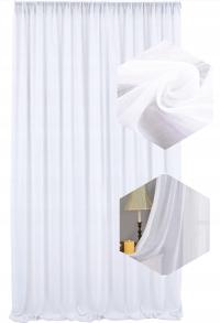 Готовые занавески из белой вуали, занавески 145x270 на ленте, занавески для гостиной