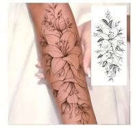 TYMCZASOWY TATUAŻ PÓŁTRWAŁY KWIAT ROŚLINA NOWA TECHNOLOGIA