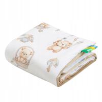 Kocyk Jukki 55 x 75cm beżowy Boho Bears i Cappuccino Soft Velvet