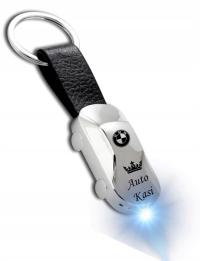 Брелок для ключей со светодиодным фонариком с гравировкой для подарка Санта-Клауса, брелок для ключей