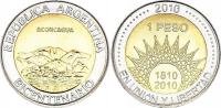 1 peso (2010) Argentyna - 200-lecia Argentyny - wulkan Aconcagua