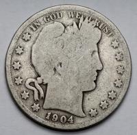 426. USA SREBRO 1/2 dolara 1904-S