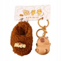 Kapibara Pluszowy brelok do kluczy Torba Wisiorek Piękny brelok do kluczy Realistyczny styl A