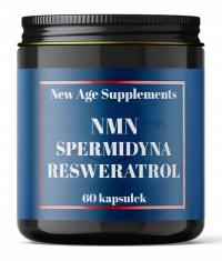 NMN 250 mg + 250 mg Resweratrol + 10 mg Spermidyna 60 Kaps Duża Dawka NRS