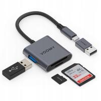 Voomy Connect H10 - czytnik kart 3 w 1 USB-C - Space Grey
