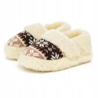 Ciepłe Bambosze Damskie Kapcie Góralskie z Wełny Naturalnej 36-41 PanSzew