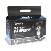 PROFESJONALNE PAMPERSY PIELUCHY CHŁONNE DLA PSA PSÓW SAMCA WOOFY S 12 SZTUK