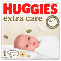 HUGGIES пеленки пеленки Extra Care новорожденный ребенок roz 1 (2-5 кг) 26шт