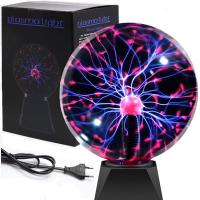 MAGICZNA KULA LAMPA PLAZMOWA SZKLANA LAMPKA EDUKACYJNA FIZYKA 6' AŻ 47CM