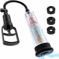 КЛАССИЧЕСКИЙ НАСОС ДЛЯ УВЕЛИЧЕНИЯ ПЕНИСА С НАБОРОМ ИЗ 3 ПРОКЛАДОК ДЛЯ ОТЖИМАНИЯ