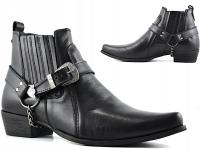 Мужские Кожаные Ковбойские Сапоги Высокие Desque Черный