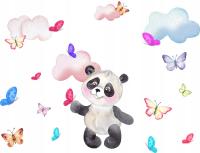 Детские наклейки на стену панда бабочки