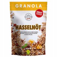 Naturalna Granola orzechowa z miodem BEZ DODATKU CUKRU 400g Clean Eating