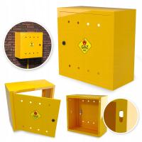 SKRZYNKA GAZOWA 60x60x25 SZAFKA STANDARD NA ZAWÓR GAZ KOLOR ŻÓŁTY