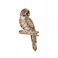 Warstwowa drewniana kolorowanka 3D bez farb, papuga Ara dzień dziecka