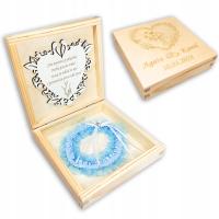 PODWIĄZKA satynowa ślub Grawerowane PUDEŁKO imiona i data wieczór Panieński