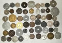 zestaw monet Europa przedwojenne 55 szt. każda inna