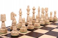 Polskie szachy drewniane 48 cm | Ręcznie robione | Eleganckie | Producent