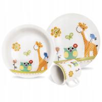 Набор для завтрака посуда блюдца кружка для детей жираф