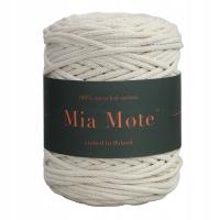 Mia Mote хлопковый шнур плетеный для макраме кремовый натуральный 3 мм 100 м